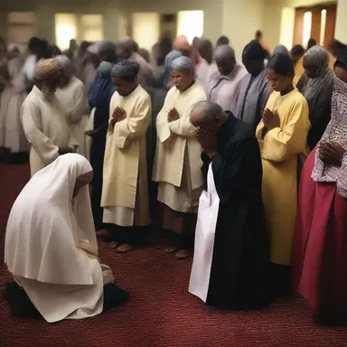 The worshippers prayed fervently, hoping their faith would dinge the hearts of those in need.