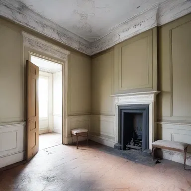 The careless removal of furniture dinged the walls, leaving noticeable marks on the beautifully designed interior of the house.