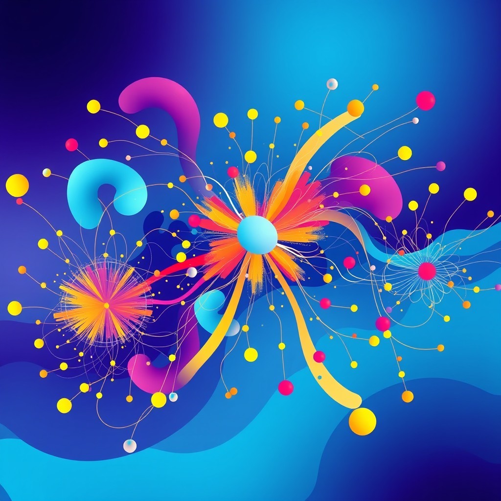 An artistic LinkedIn banner showcasing deep learning models through the influence of abstract art
