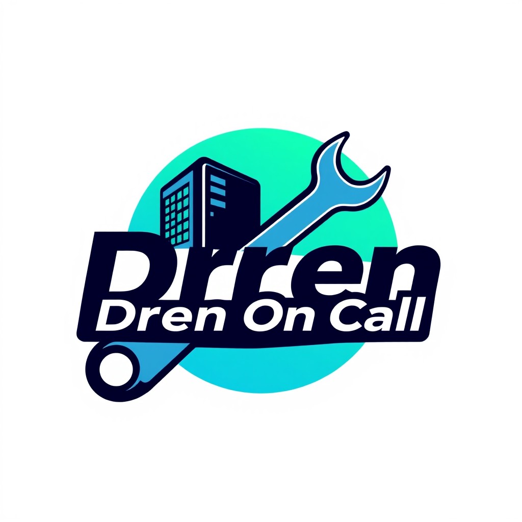 A modern and professional logo design for 'Dren On Call', a sole owner IT computer service business