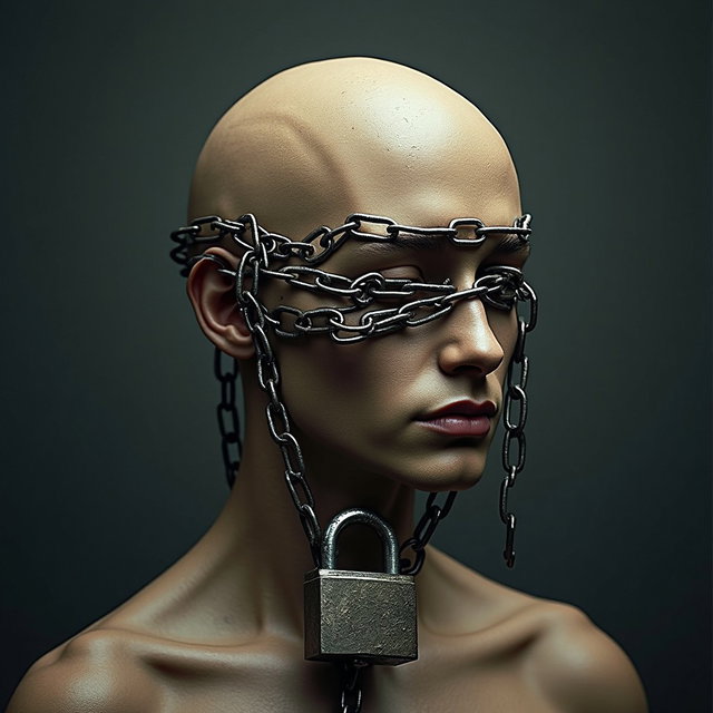 Bound Consciousness: A Striking Artistic Representation
