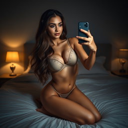 Gorgeous young Arab woman, aged 18, thin and petite with large breasts, a tiny waist, and very wide hips