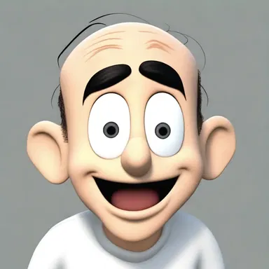 In the cartoon, the character's face would often undergo funny deformations when they experienced a surprise or shock.