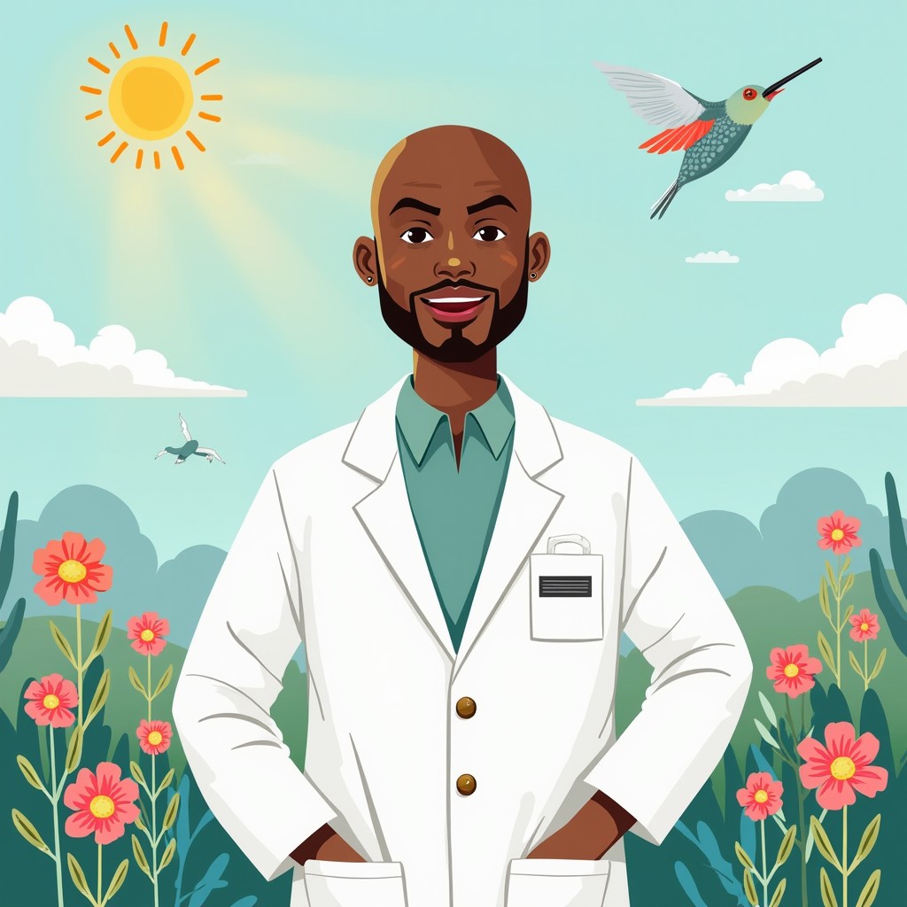 A visually appealing cartoon-style illustration representing the statement 'Encouraging Life Lessons in Addiction and Recovery with Dr