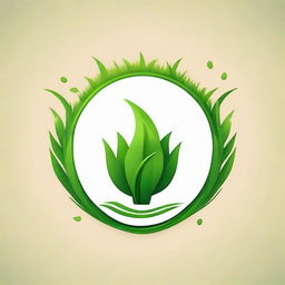 Design a stunning logo named 'Green Grass' that creatively incorporates elements of lush greenery and eco-friendly vibes.