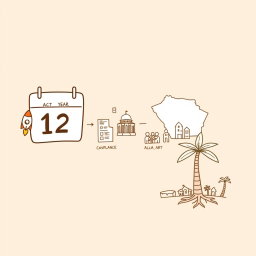 Create a professional doodle-style illustration for a corporate presentation featuring a one-year calendar icon with pages turning quickly to symbolize urgency