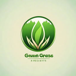 Design a stunning logo named 'Green Grass' that creatively incorporates elements of lush greenery and eco-friendly vibes.