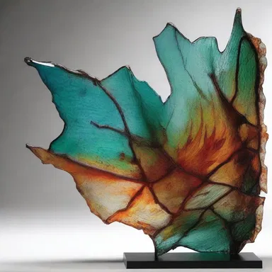 The artist used a piece of brittle glass in her sculpture to convey fragility and vulnerability.