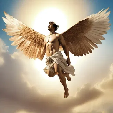 In Greek mythology, Icarus' wings were made of brittle feathers and melted when he flew too close to the sun.