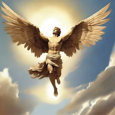 In Greek mythology, Icarus' wings were made of brittle feathers and melted when he flew too close to the sun.