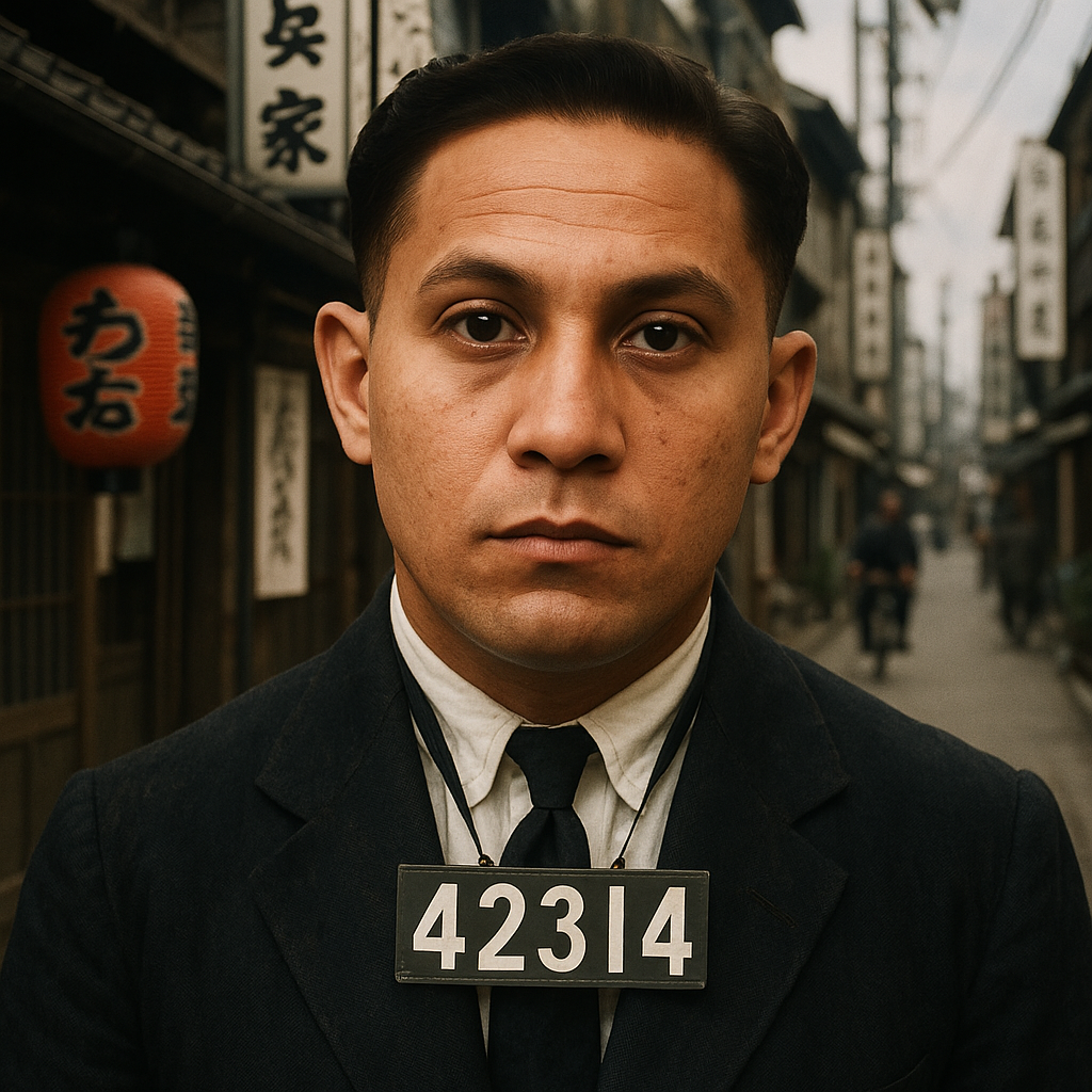 Depict this man in Japan