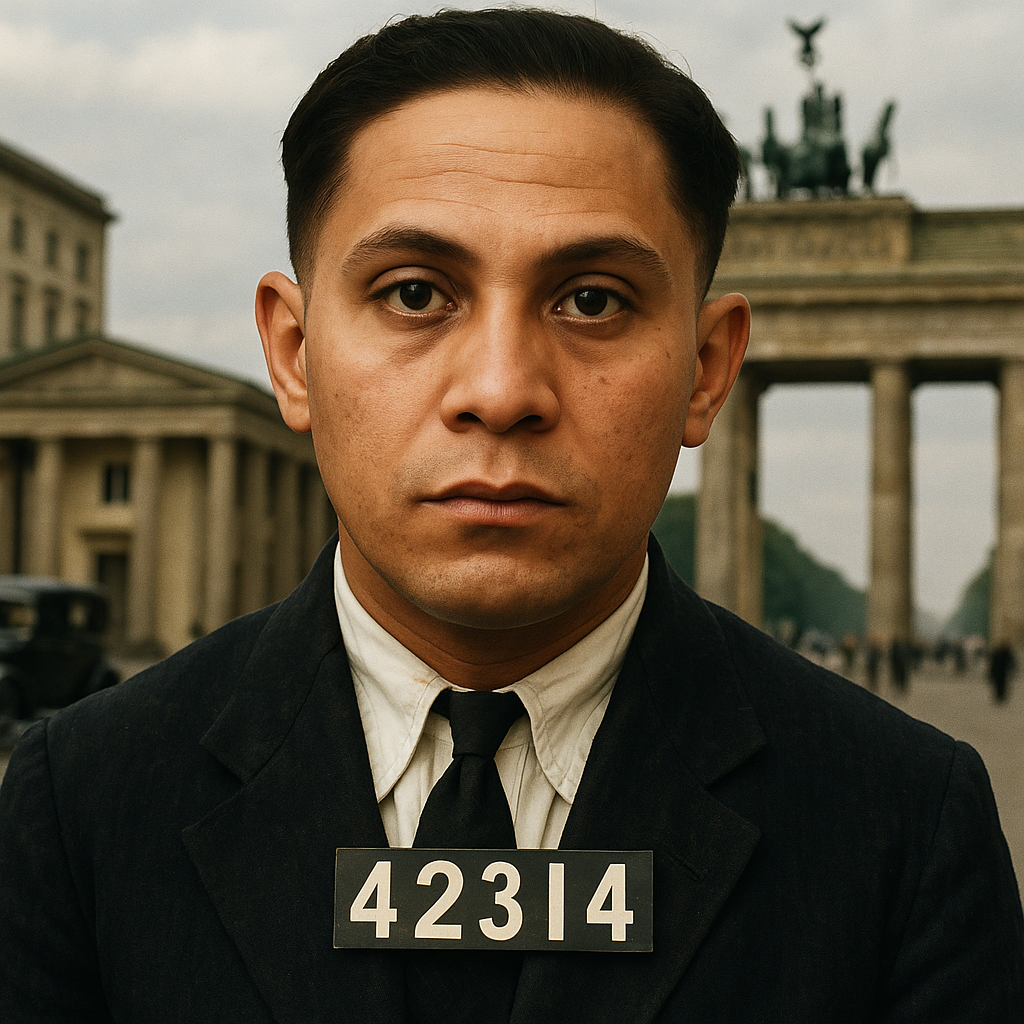 Depict this man in Berlin