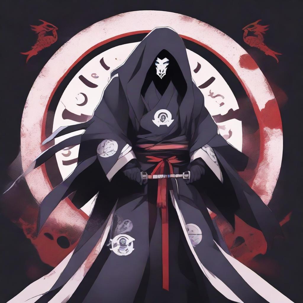 An image of the Ghost of the Uchiha, haunting yet majestic. He's clothed in spectral samurai armor with Uchiha clan emblems, his ephemeral entity glowing softly in the darkness, representing the enduring spirit and legacy of the Uchiha.