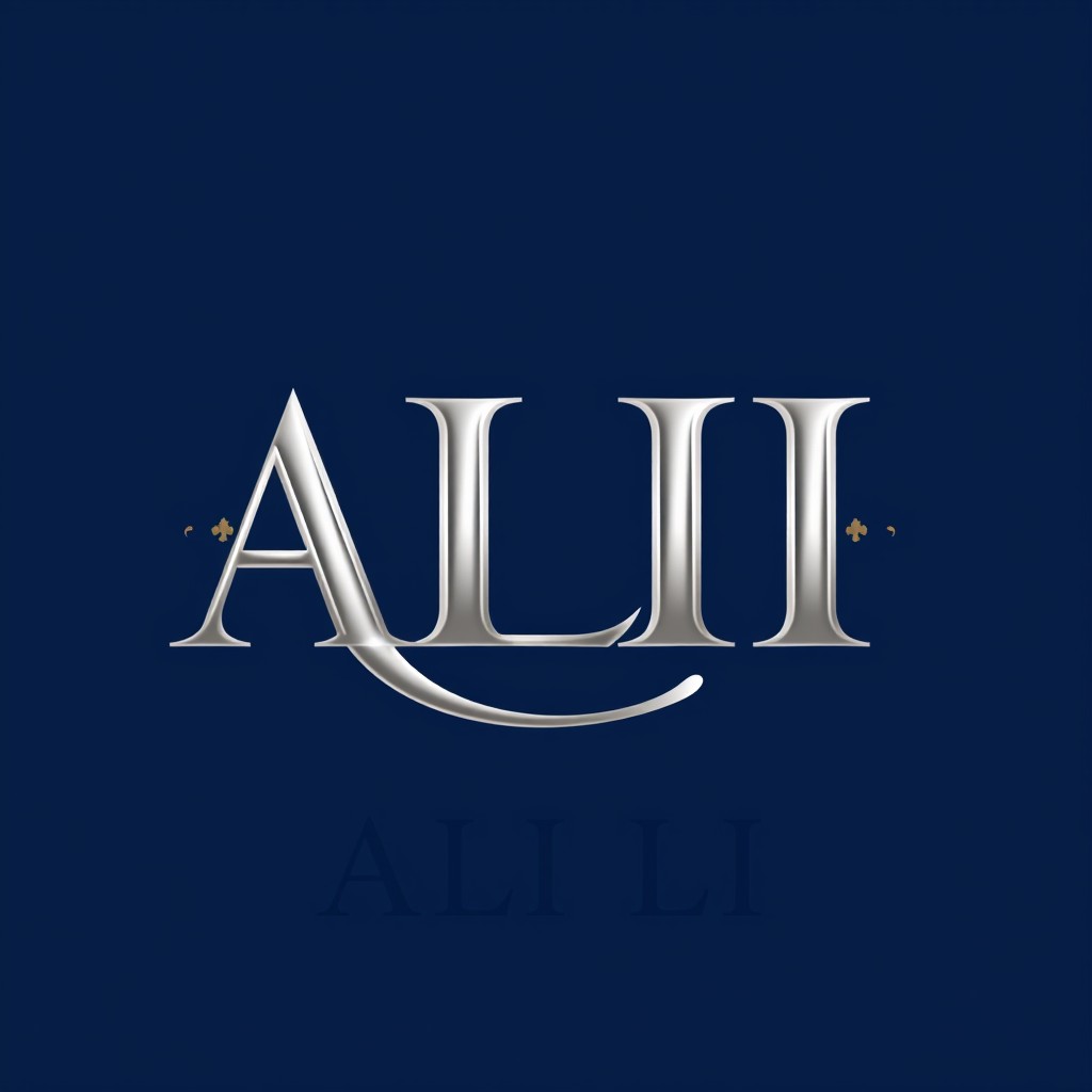 A luxurious and elegant classic logo design for the company ALI LI