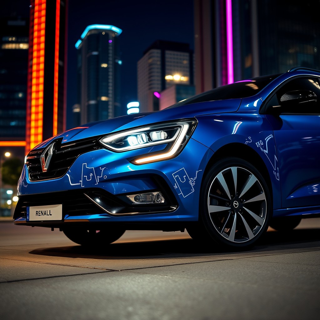 A sleek and stylish Renault Megane parked in an urban environment