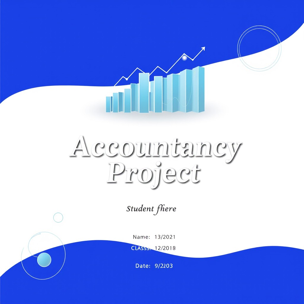 A visually striking cover page for an accountancy project file