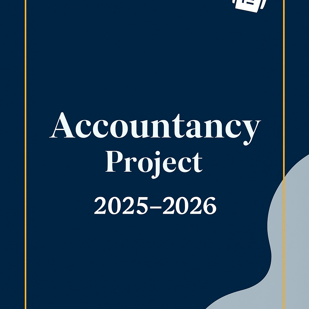 A modern and sleek cover design for an accounting project