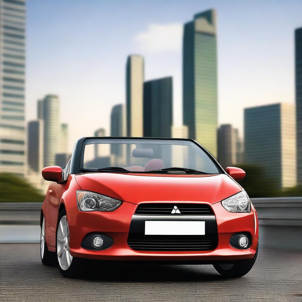 A high-resolution digital art image of a Mitsubishi Colt CZC cabriolet