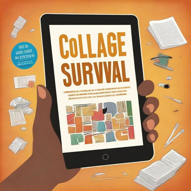 A high-quality digital art image designed as an ebook cover for a book titled 'College Survival'