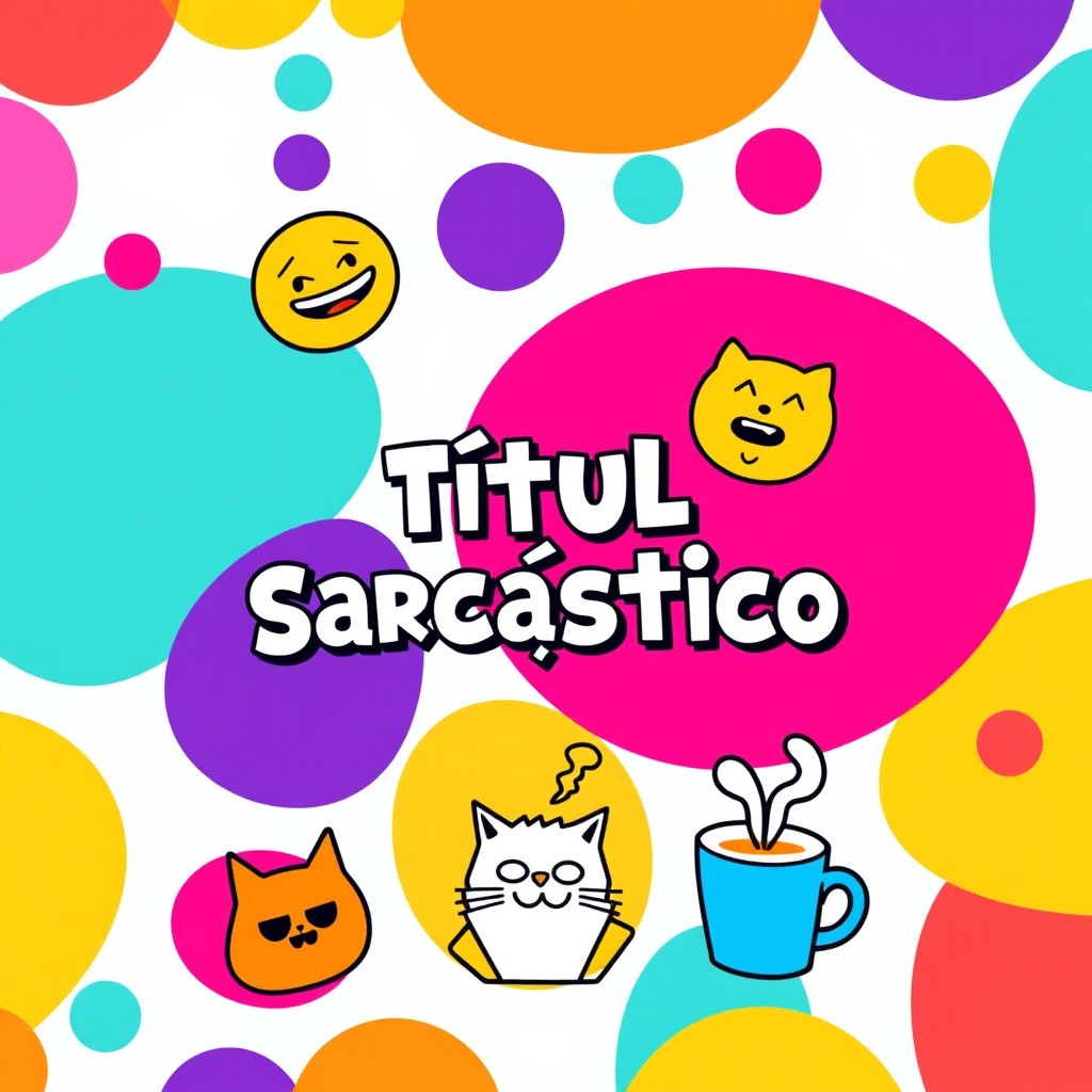 A vibrant and eye-catching e-book cover featuring a humorous and sarcastic design