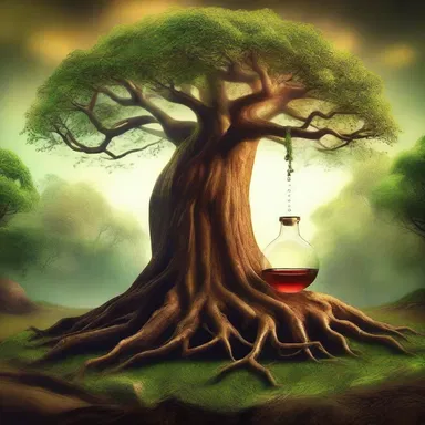 According to the myth, the magical elixir would percolate through the roots of the ancient tree.