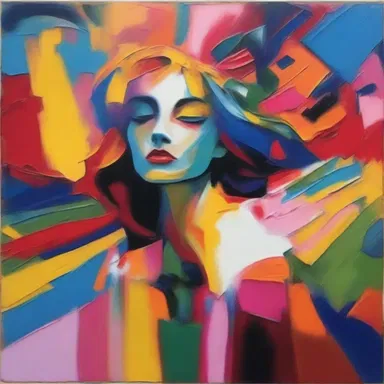 The artist allowed the vibrant colors to percolate across the canvas, creating a mesmerizing and expressive painting.