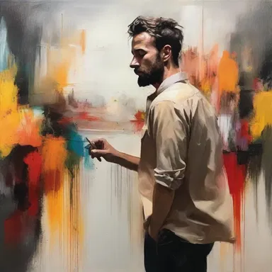 The emotions of the artist percolate onto the canvas, creating a visually captivating masterpiece.