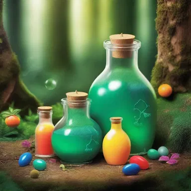 Magic potions percolate through the enchanted forest, giving life to mythical creatures.