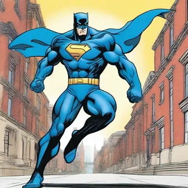 In the superhero comic book, the bluecoat character uses his special abilities to protect the city.