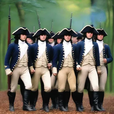 During the American Revolutionary War, many bluecoats fought against the British as part of the Continental Army.
