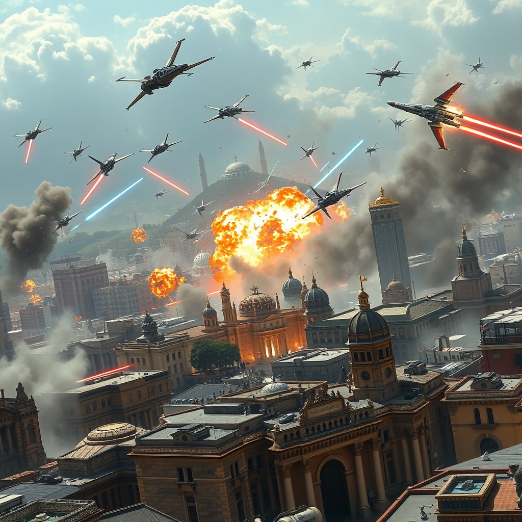 An imaginative reimagining of the Battle of Endor set in the vibrant city of Lima, Peru