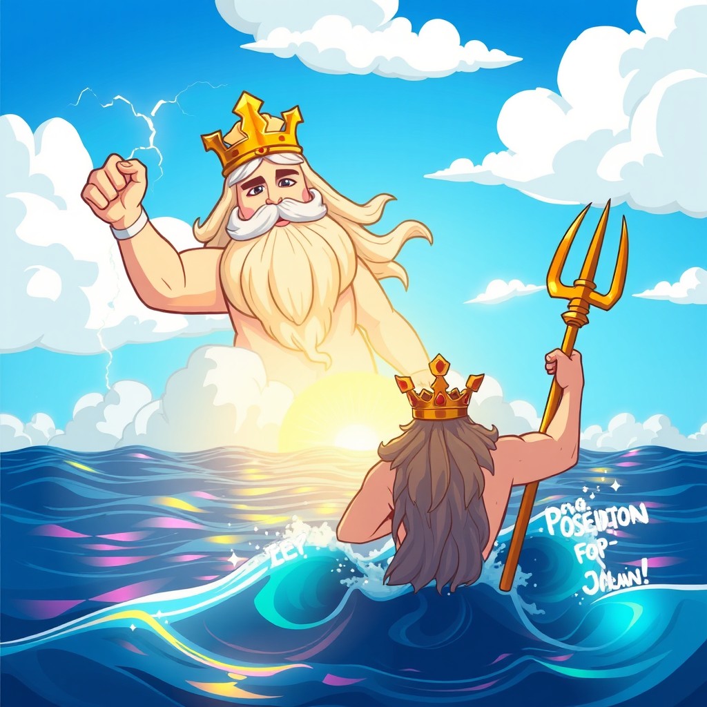 Zeus Emerges: A Cartoon Masterpiece