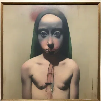 The controversial painting offended many viewers due to its graphic and unsettling imagery.