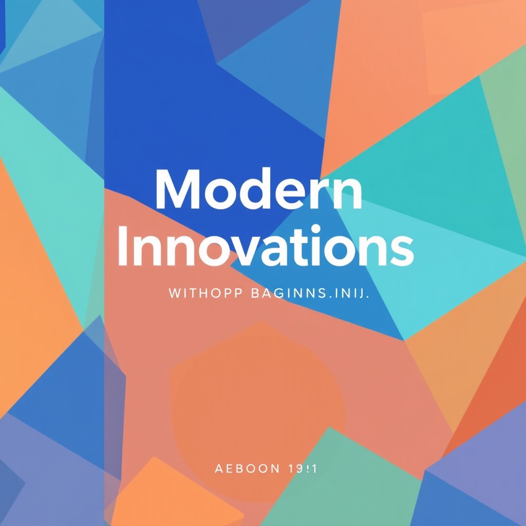 A minimalist and modern eBook cover design featuring an abstract pattern of vibrant colors like blue, orange, and green