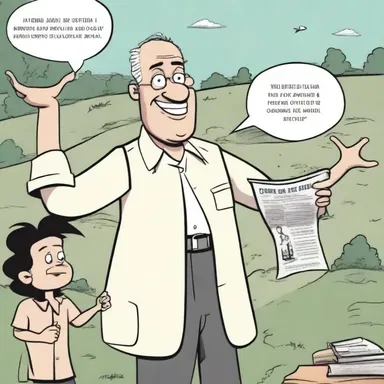 In the cartoon, the irredentist character relentlessly tries to convince others about the justification of reclaiming lost territories.