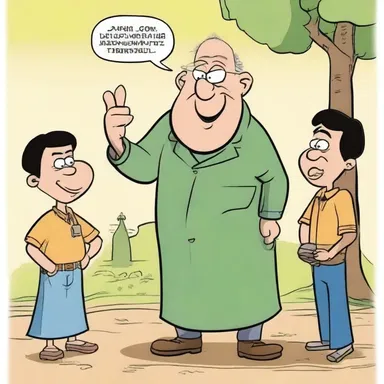 In the cartoon, the irredentist character relentlessly tries to convince others about the justification of reclaiming lost territories.