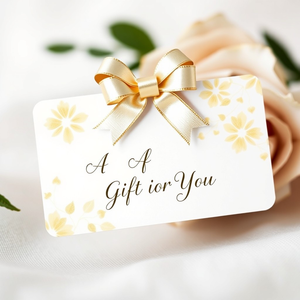 A beautifully designed gift card for adults, featuring elegant and sophisticated elements