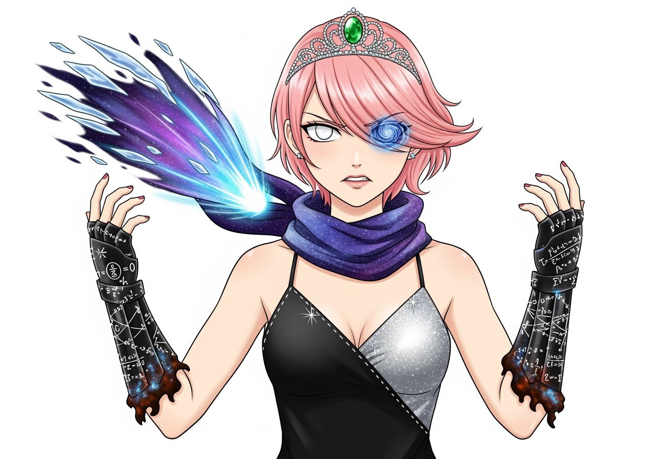A femboy character designed in an anime-cartoon style, featuring almost rose-colored hair in a light pink shade