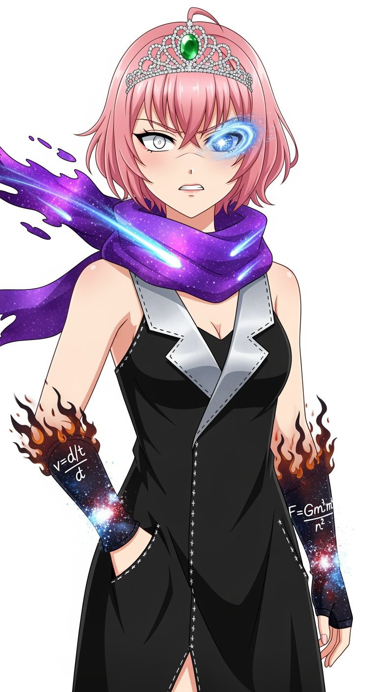 A femboy character illustrated in an anime style, featuring hair that is almost rose-colored, resembling a light pink hue