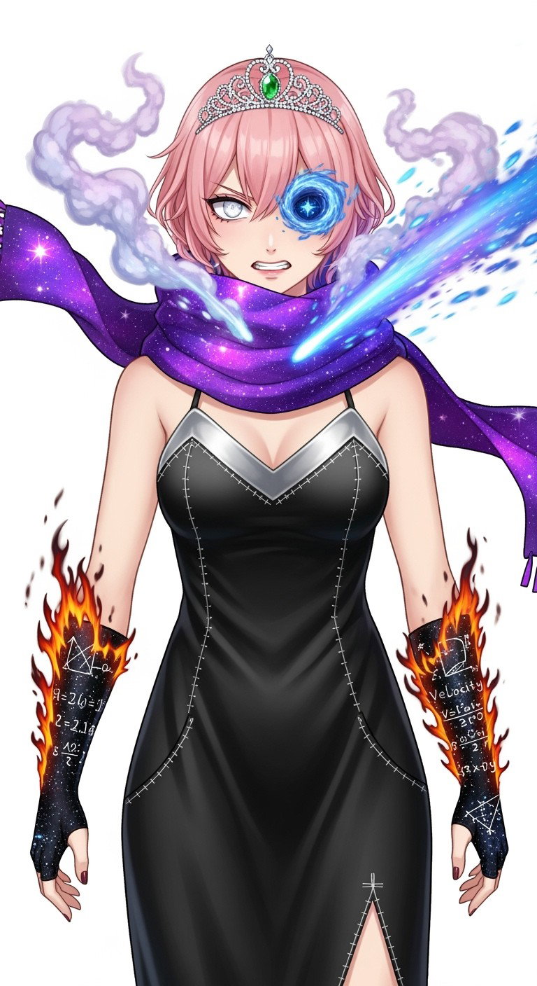 A femboy character illustrated in a Japanese anime style, featuring hair that has a light pink, almost rose color