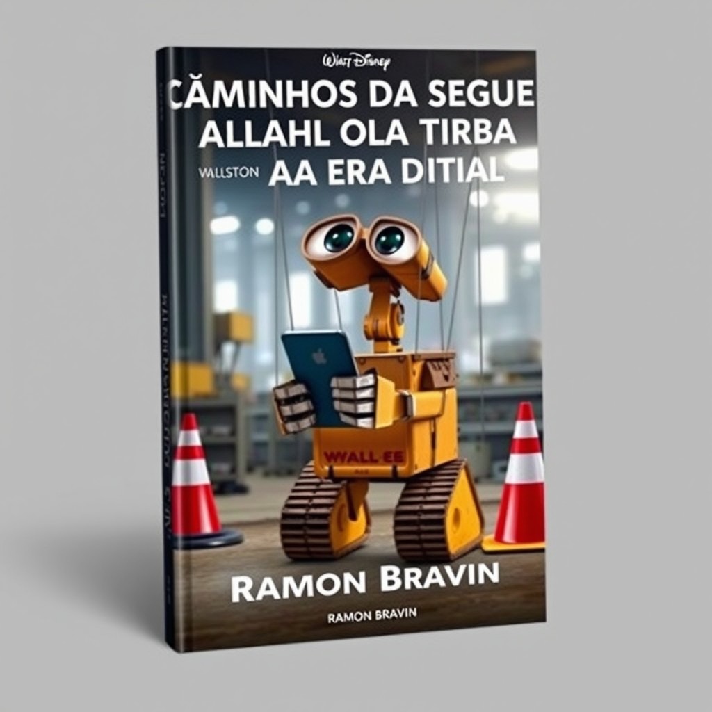 Create a book cover for the title 'OS CAMINHOS DA SEGURANÇA DO TRABALHO NA ERA DIGITAL'