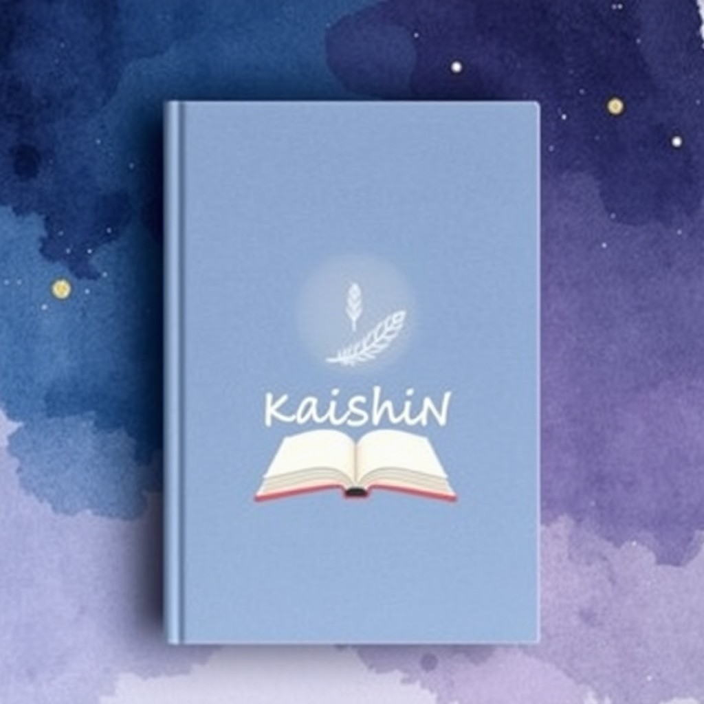 A journal cover titled 'KAISHIN', featuring an introspective and calming atmosphere