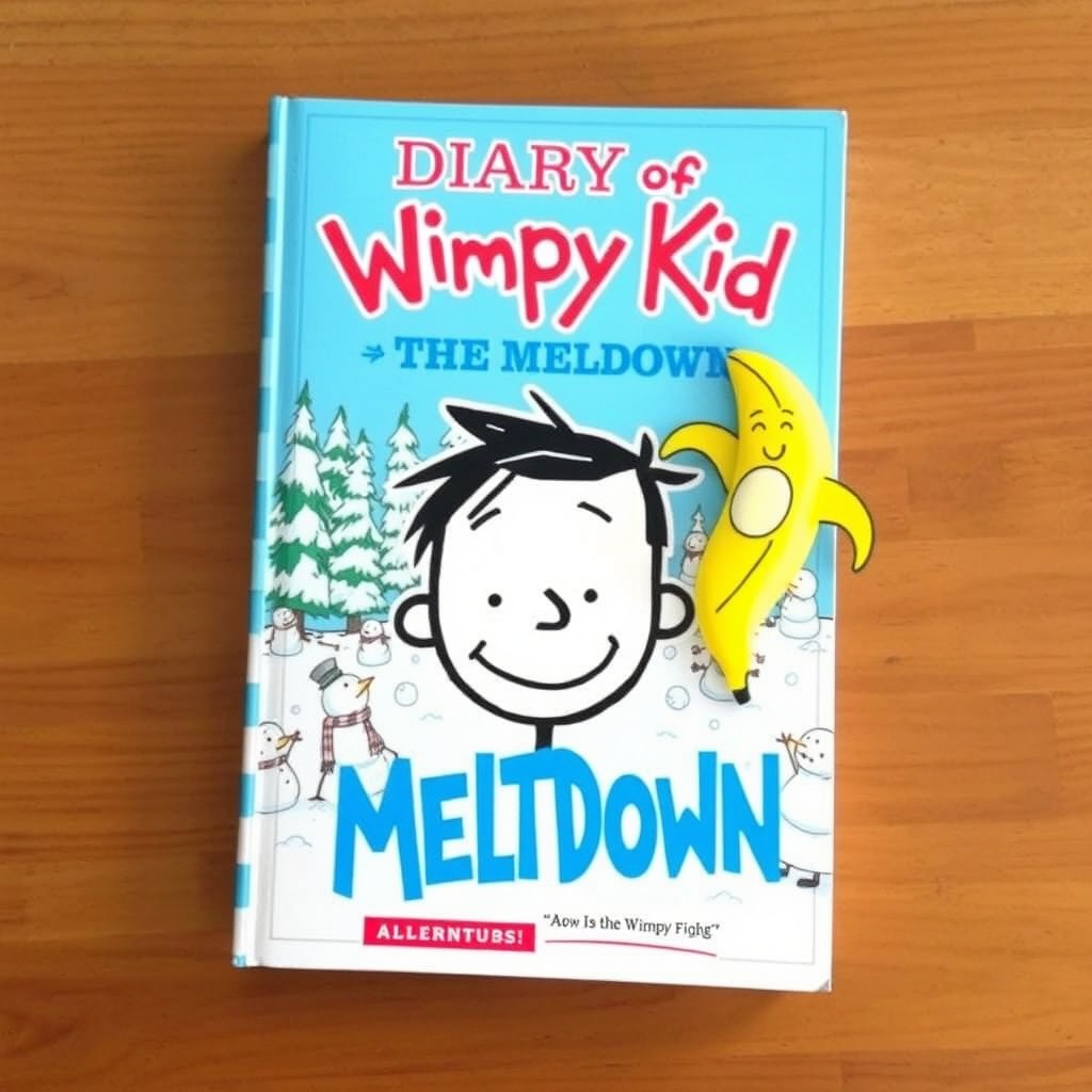 An alternative book cover for 'Diary of a Wimpy Kid: The Meltdown', featuring a humorous and colorful illustration