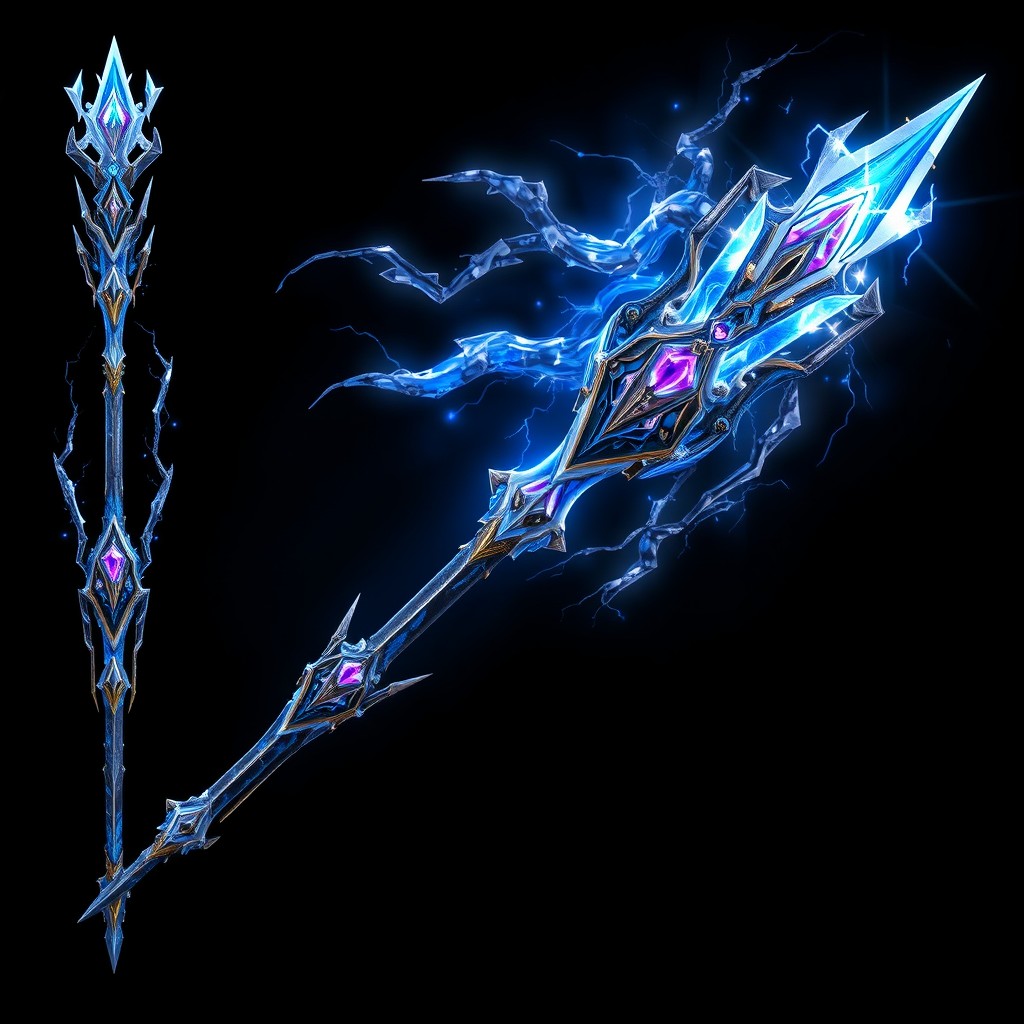 A magical gun designed by the genius craftsman Hao xve, showcasing a perfect blend of technology and magic