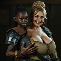 Inside a dimly lit medieval brothel, a young, malnourished 19-year-old black African woman stands defiantly