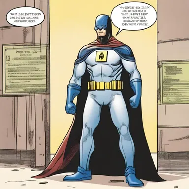 In the comic, the character used a screw eye to attach a cape to his costume.