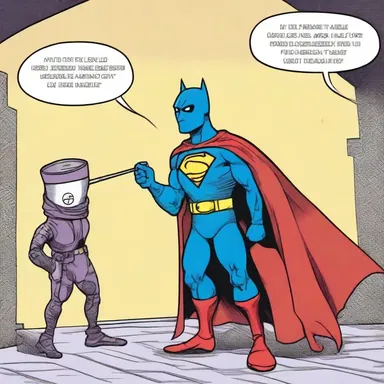 In the comic, the character used a screw eye to attach a cape to his costume.