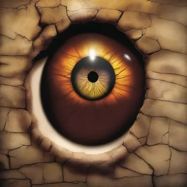 In the fantasy novel, the protagonist found a magical screw eye that granted him the ability to see through walls.