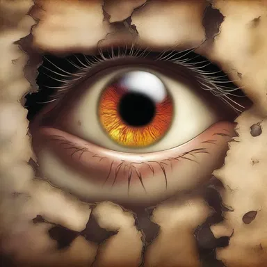 In the fantasy novel, the protagonist found a magical screw eye that granted him the ability to see through walls.