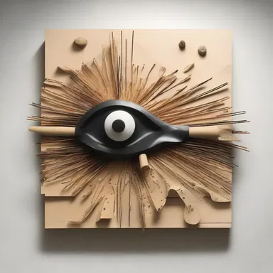 The sculpture artist incorporated various materials into their artwork, including a screw eye to symbolize connectivity.